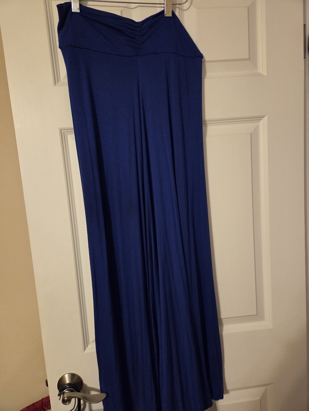 Mono B Royal Blue Strapless Maxi Skirt Large Excellent